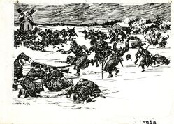 K. Wróblewski’s drawing – the battle of Radwanki, 12/02/1919