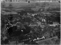 The centre of Środa Wielkopolska. Photo taken from a height of 200m on 19 July 1919 by Second Lieutenant Observer
Stefan Korcz and Sergeant Pilot Władysław (?) Bartkowiak. From the collections of the “Polona” Digital National Library