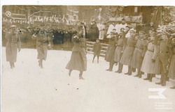 Greater Poland military forces taking the oath on Wilhelmowski Square. Poznań, 26/01/1919