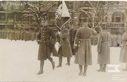 Greater Poland military forces taking the oath on Wilhelmowski Square. Poznań, 26/01/1919