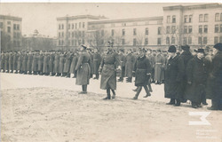 The swearing in and awarding of the standard of the 1st Greater Poland Rifle Regiment, 04/02/1919, yard of the barracks of the 6th Prussian Grenadiers Regiment