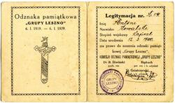 “Leszno Group” Memorial Badge card