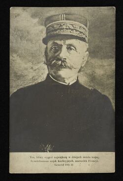 Postcard commemorating Marshal Ferdinand Foch, 1920s, photo taken from the Polona collection