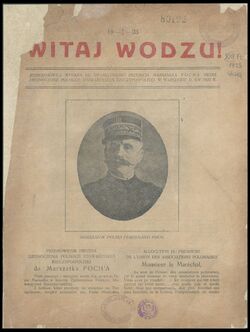 A commemorative bulletin issued on the occasion of Marshal Ferdinand Foch’s visit to Poland, 1923, from the Polona collection