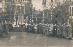 Swearing-in and presentation of the banner of the People&#039;s Guard in Poznań - February 23, 1919