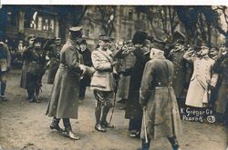 Swearing-in and presentation of the banner of the People&#039;s Guard in Poznań - February 23, 1919